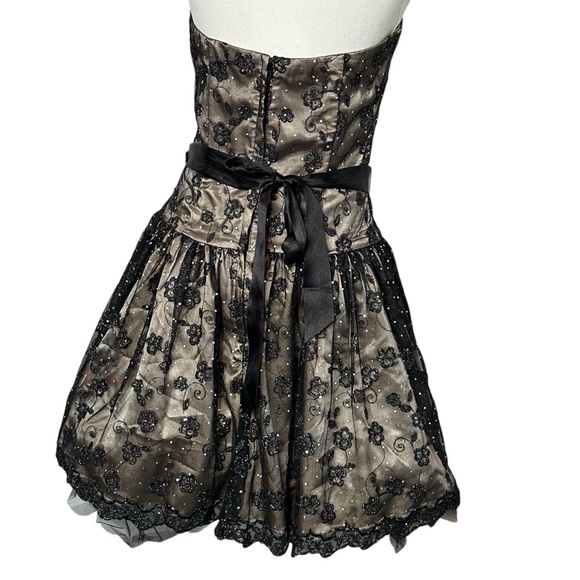 Cache Fairy Grunge Black Lace Strapless Mini Dress - Picture 2 of 6